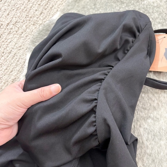 NWT Shade & Shore Black HIgh Leg Cheeky Swimsuit - Picture 9 of 12